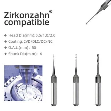 PMMA Voskové frézovací nástroje pro Zirkonzahn M1 M2 M4 M6
